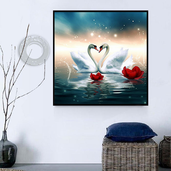 Swan Diy Paint By Numbers Kits UK For Adult Kids MJ9866