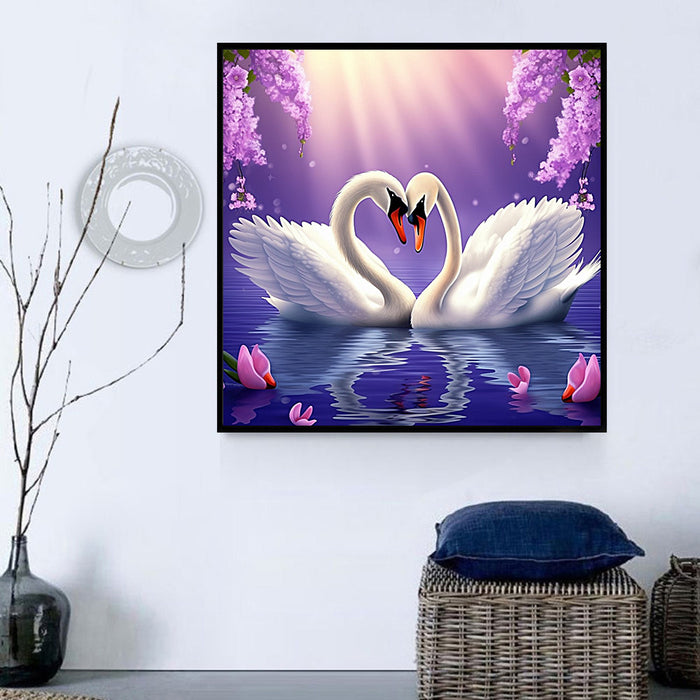 Swan Diy Paint By Numbers Kits UK For Adult Kids MJ9867