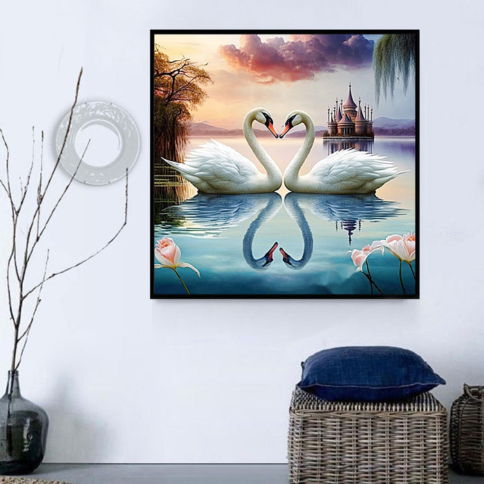 Swan Diy Paint By Numbers Kits UK For Adult Kids MJ9872