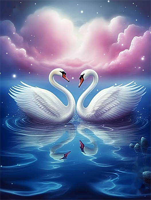 Swan Paint By Numbers Kits UK MJ9879