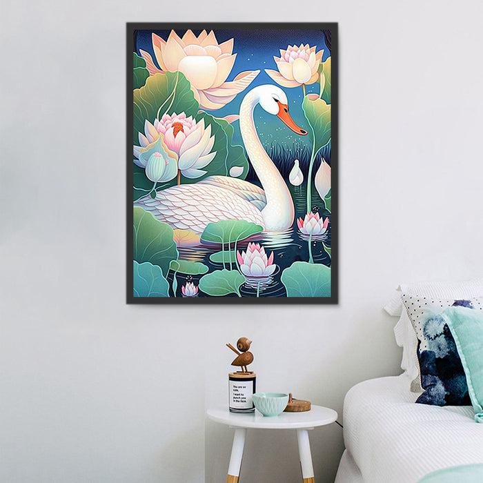 Swan Paint By Numbers Kits UK MJ9881