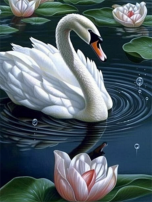 Swan Paint By Numbers Kits UK MJ9884