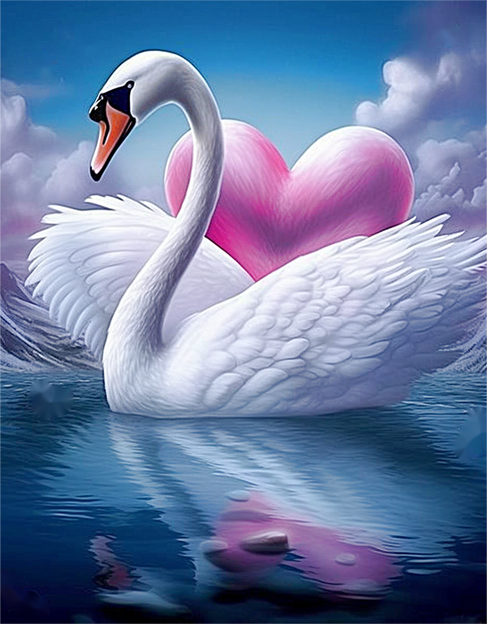 Swan Paint By Numbers Kits UK MJ9885
