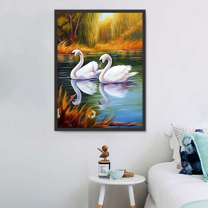 Swan Paint By Numbers Kits UK MJ9888