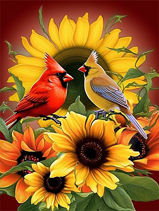 Bird Paint By Numbers Kits UK MJ9968
