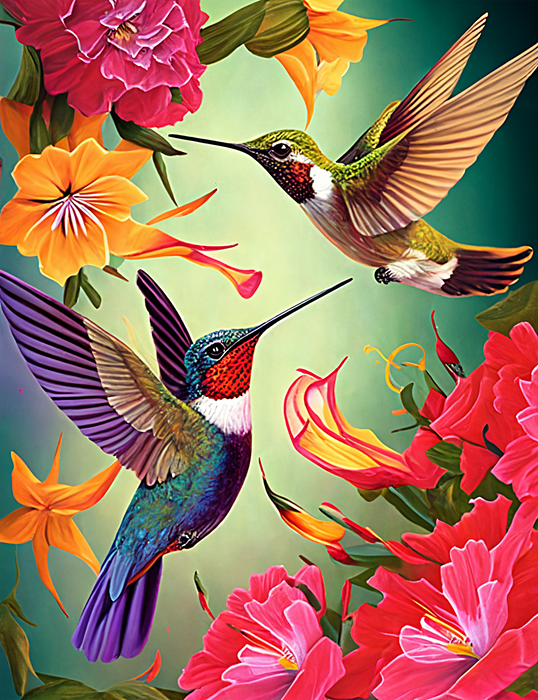Bird Paint By Numbers Kits UK MJ9969