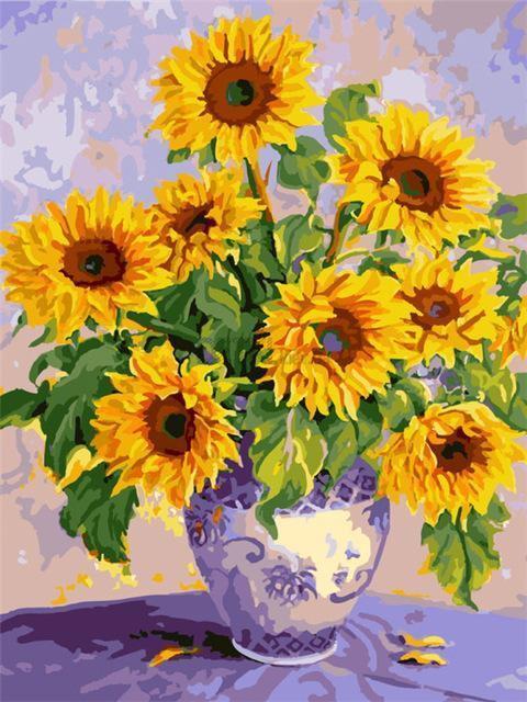 Sunflower Paint By Numbers Kits Uk NP1675