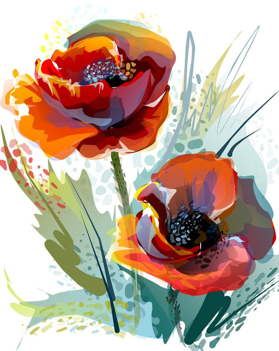 Flower Diy Paint By Numbers Kits UK VM97620
