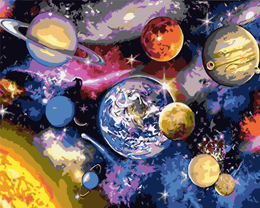 Space Diy Paint By Numbers Kits UK For Adult Kids WH1418