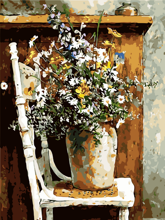 Flower Diy Paint By Numbers Kits Hot Sale Uk WM778
