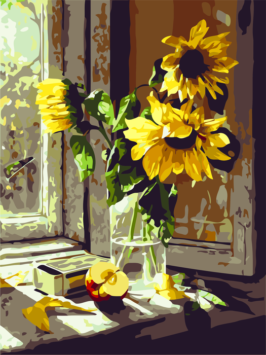 Sunflower Paint By Numbers Kits Uk GX200